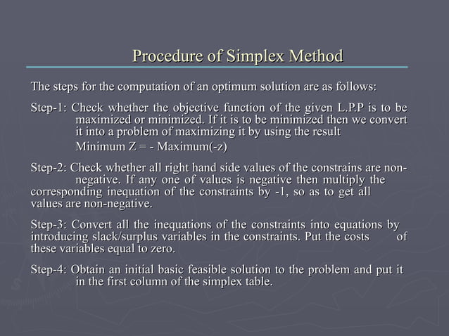 Simplex Method | PPT