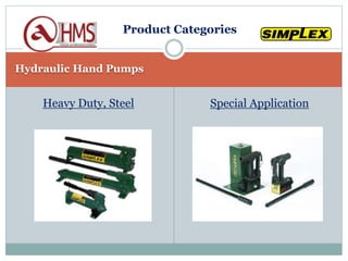 Hydraulic Hand Pumps
Heavy Duty, Steel Special Application
Product Categories
 