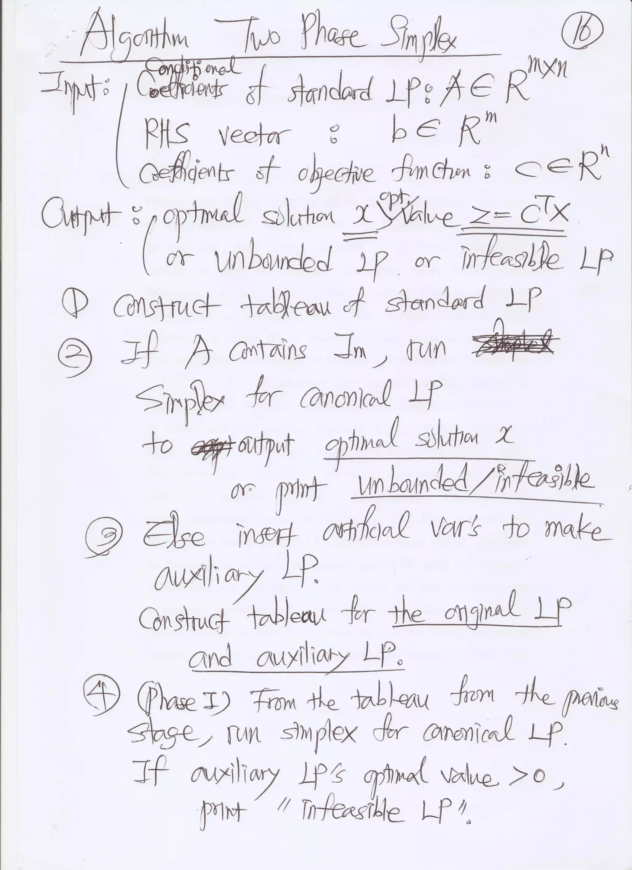 Simplex Lecture Notes