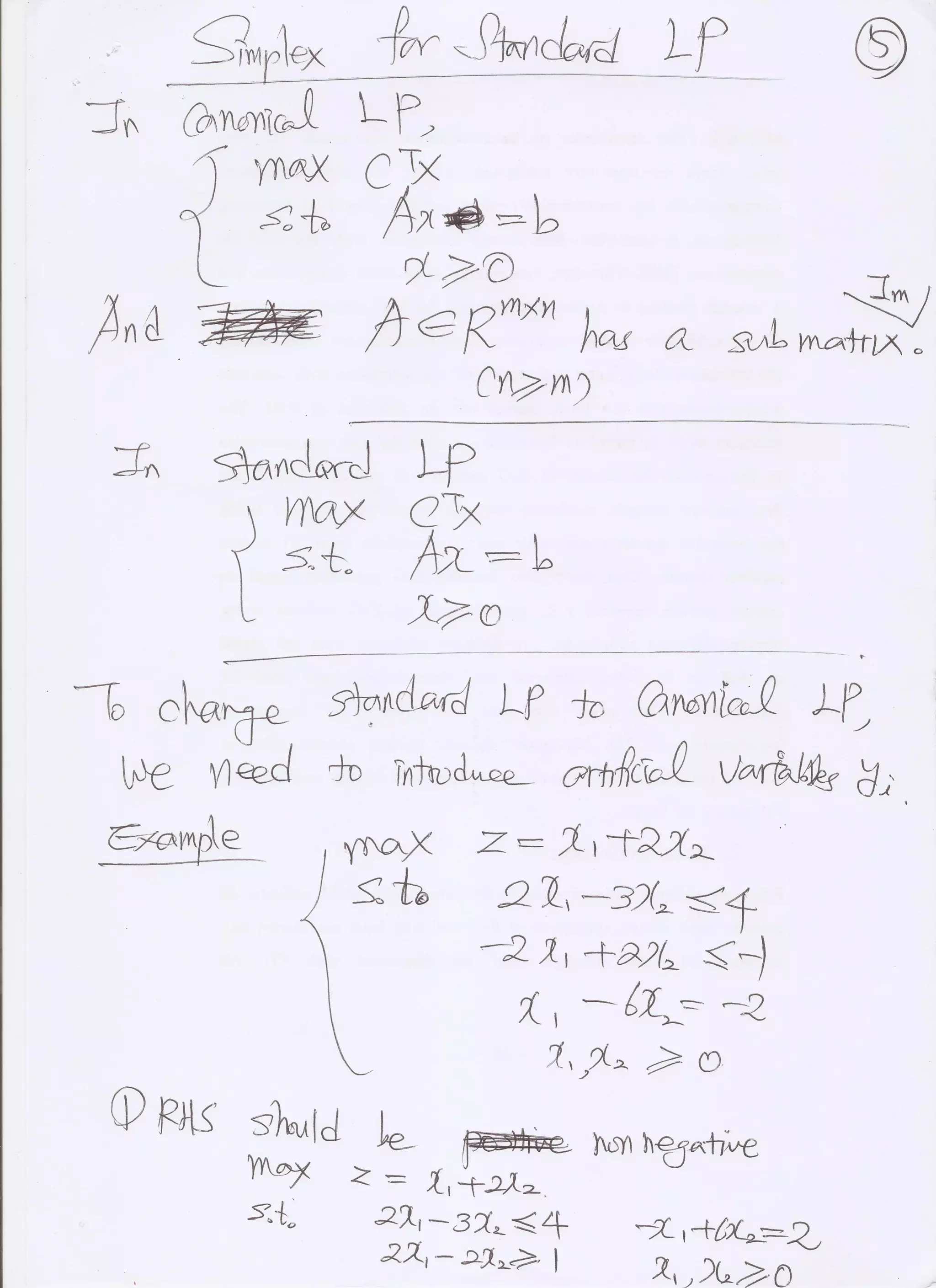 Simplex Lecture Notes