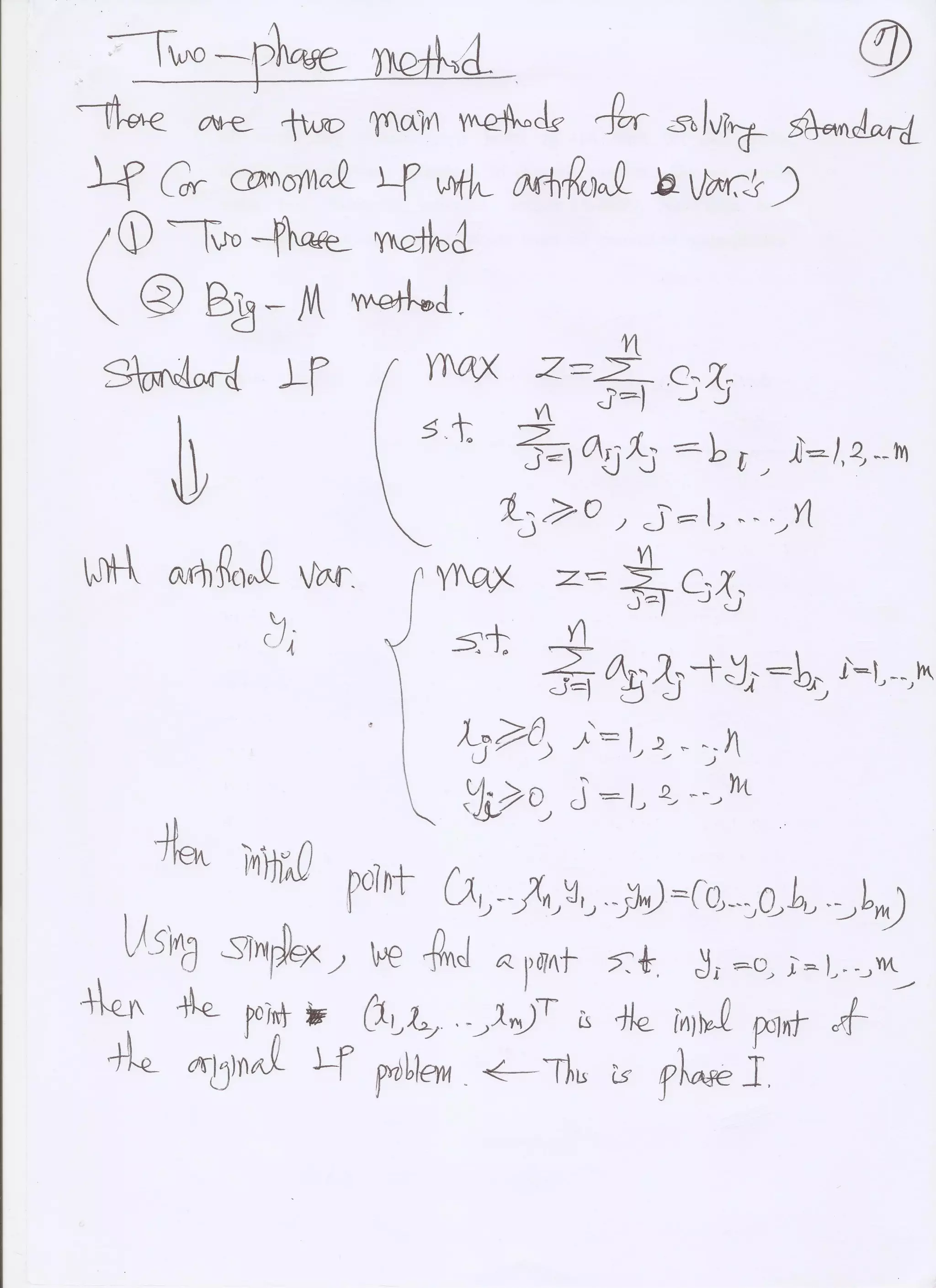 Simplex Lecture Notes