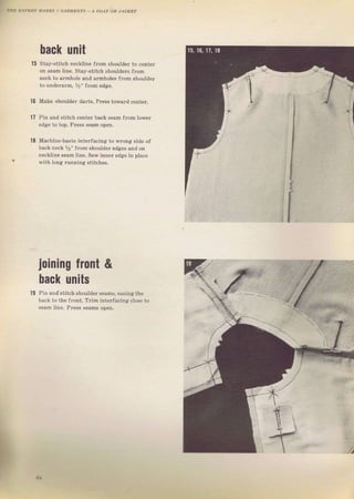 hack uпit
Stay-Stitch neck]ine flom shоп]dеr to ccntoт
оп Seam line. Stay_Stitch shoulderg from
neck to лrmhо]е and аrmhоlеs flоm shоu]dвг
to underirnr,
',"
irom edse,
16 [IPk",.hnula..,l,,l,,,, Prp.q'o{ J|J (*гtеr,
15
|7
18
Pi_.|,d,.i.,},-п,*.jlпl ,Fпm lг, m l"{,еr
edge to top. Press Seam open.
lL,.l.il]..LJ,,- iп,р.'а.iля, , цl,,1д,iJ, , t
back neck
'']"
from Shoulder еdgеs and on
пei]k]nre Seam ]iпе. Sew inncf.dge jп place
wjth iопg шппiпя stitch€s.
joining front &
back
19 Pjn апd Stitch Shou]dcl,
bai]k to the flont, Тгjm
seam line. РIеss Seams
units
Big gift for sewing lovers download at : http://thetopworld.com/big-gift-sewing-lovers
 