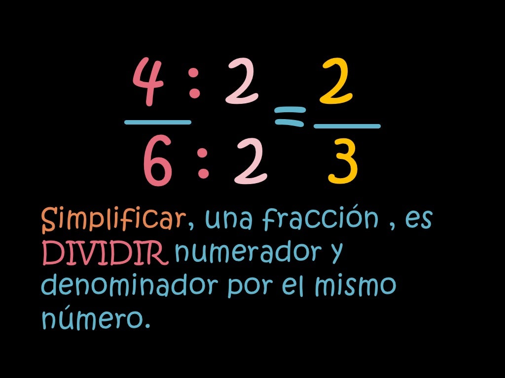 Simplificar fracciones