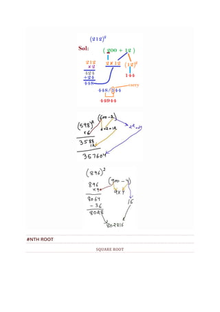 #NTH ROOT
SQUARE ROOT
 
