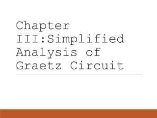 Chapter
III:Simplified
Analysis of
Graetz Circuit
 
