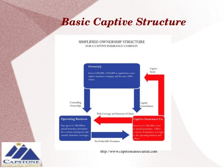 Simplified ownership structure for a captive insurance company