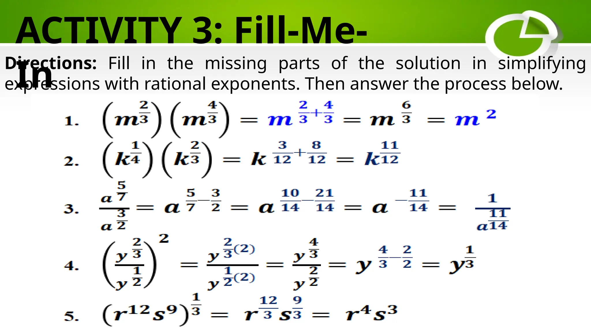 Simplifies expressions with rational exponents..pptx