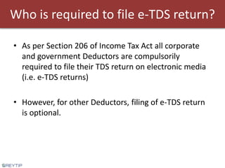 Wht Return 24q eTDS - Generating Form 24Q - using greytHR | PPTX