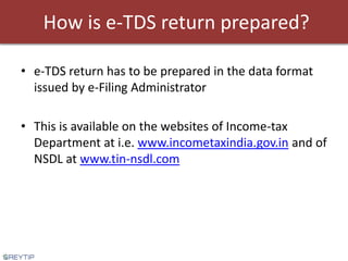 eTDS - Generating Form 24Q - using greytHR | PPTX