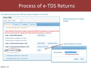 eTDS - Generating Form 24Q - using greytHR | PPTX
