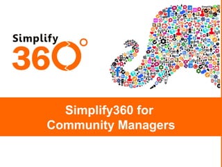 Simplify360 for
Community Managers

 