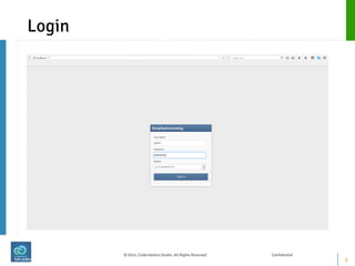 Login 
6 
© 2014, Coderobotics Studio. All Rights Reserved Confidential  