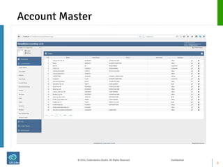 Account Master 
8 
© 2014, Coderobotics Studio. All Rights Reserved Confidential  