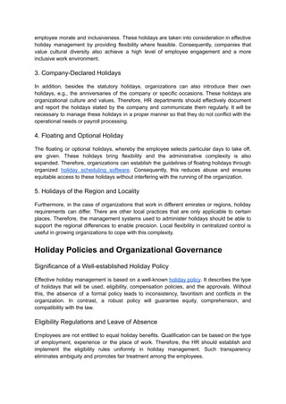 Holiday Management Software for Easy Leave Tracking – UserHR | PDF