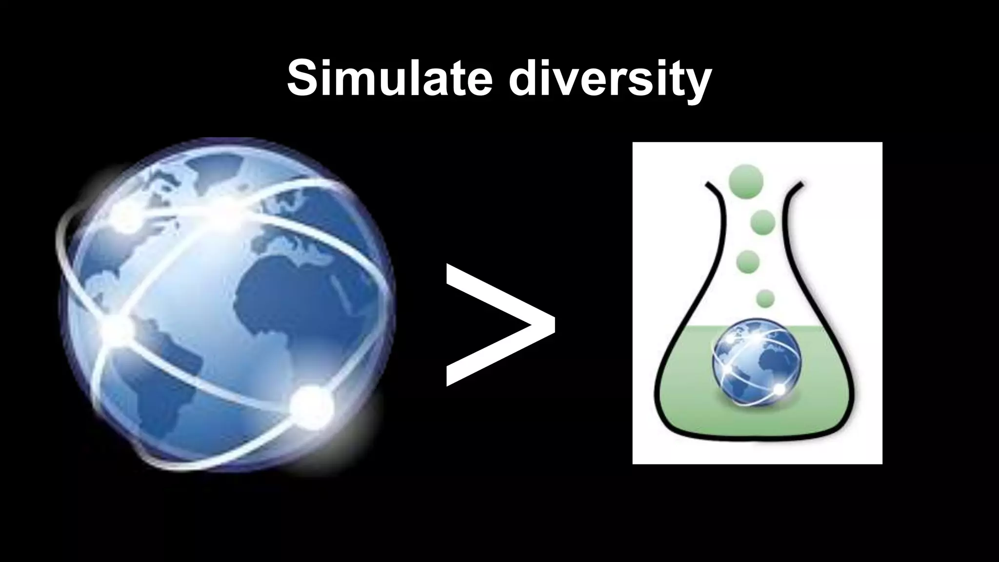 Simulate diversity
>
 