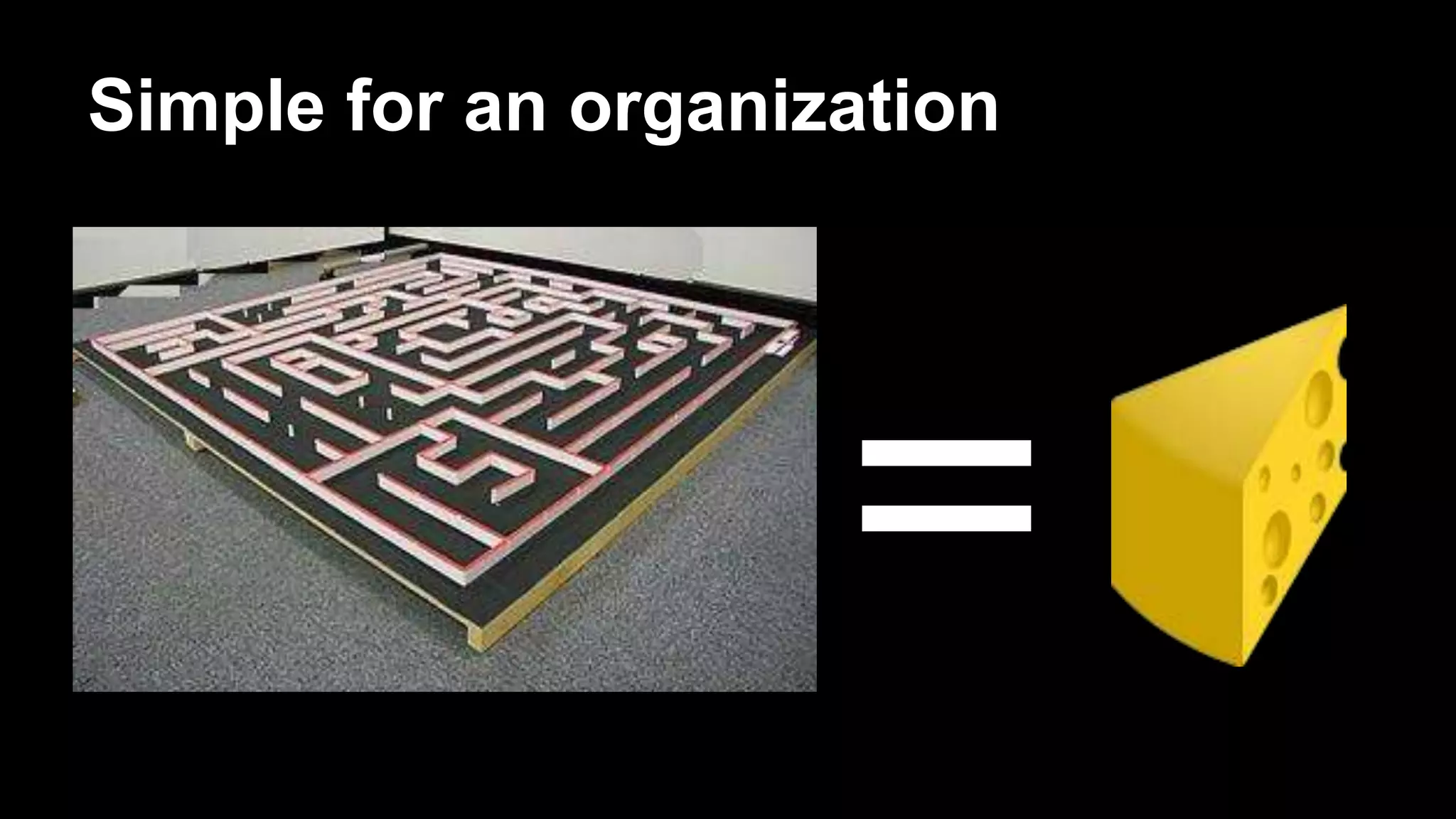 Simple for an organization
=
 