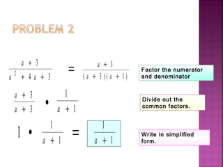 Simplifying basic rational expressions | PPT