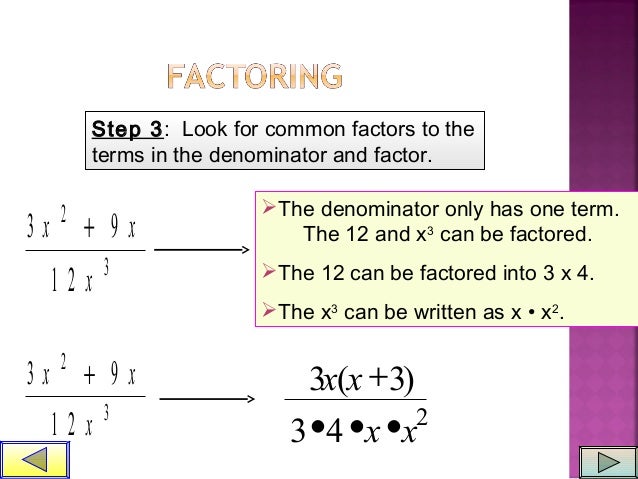 Simplifying basic rational expressions