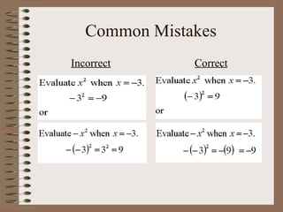 Common Mistakes
Incorrect

Correct

 