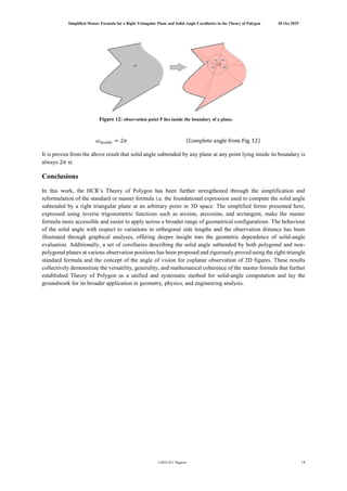 Simplified Master Formula for a Right Triangular Plane and Solid-Angle ...