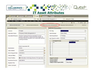 IT Asset Attributes
 