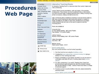Procedures
Web Page
 