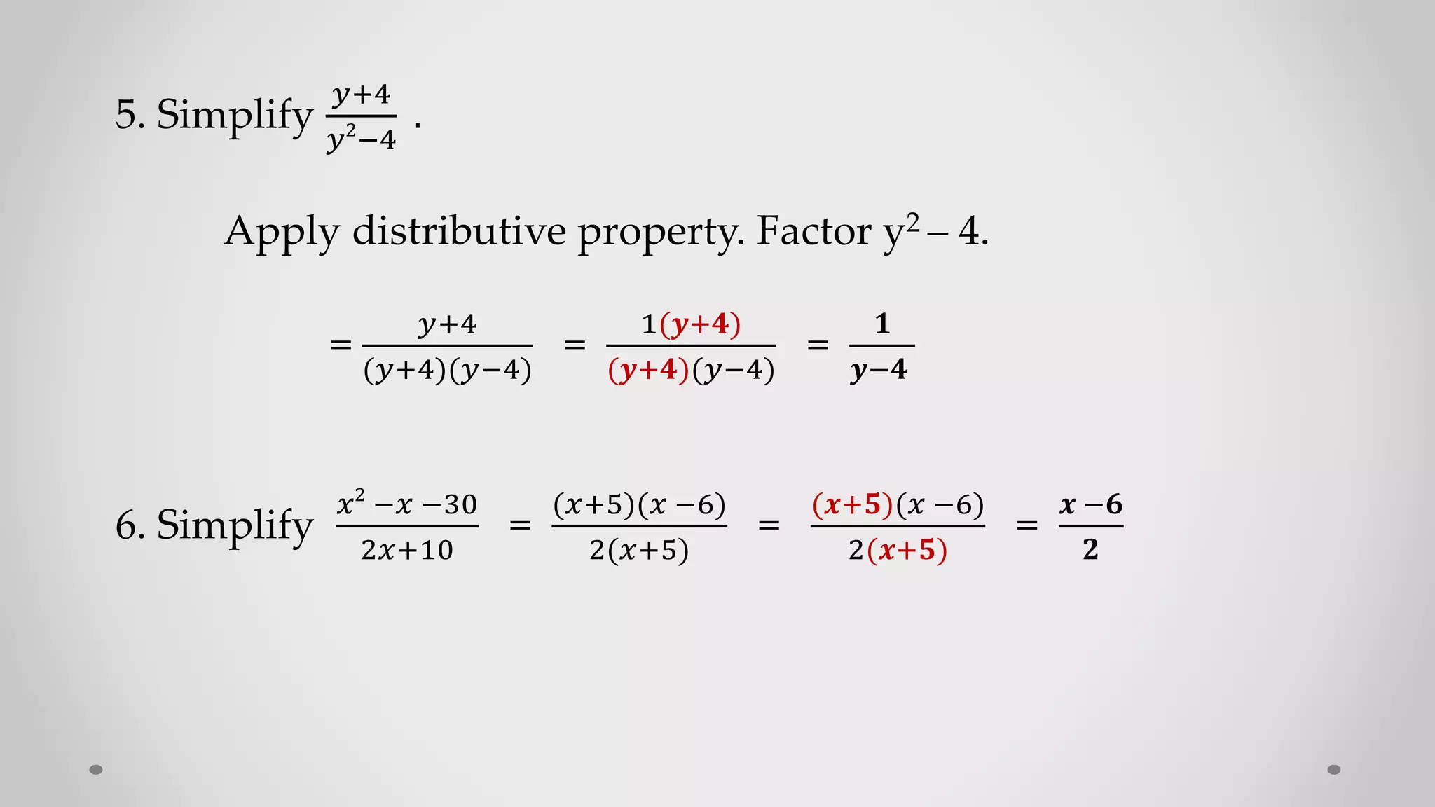 Simplifying rational numbers | PPTX