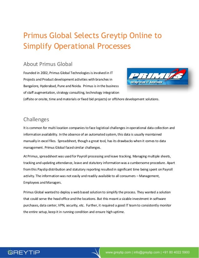 Primus Global Technologies Private Limited Hyderabad Address technology
