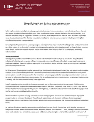Simplifying Plant Safety Instrumentation | PDF