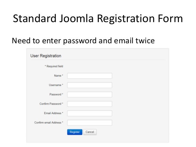 simplify your joomla user registration form form reg 343