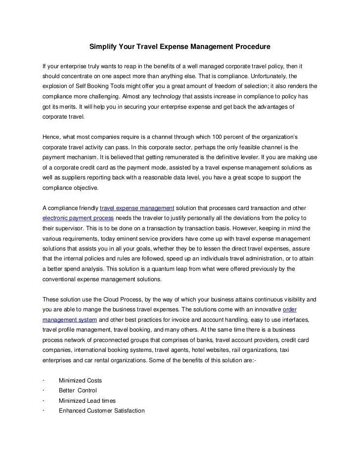 Simplify Your Travel Expense Management Procedure