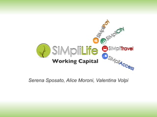 Working Capital!


Serena Sposato, Alice Moroni, Valentina Volpi
 