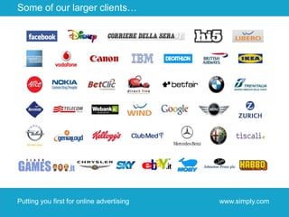 Some of our larger clients…




Putting you first for online advertising   www.simply.com
 