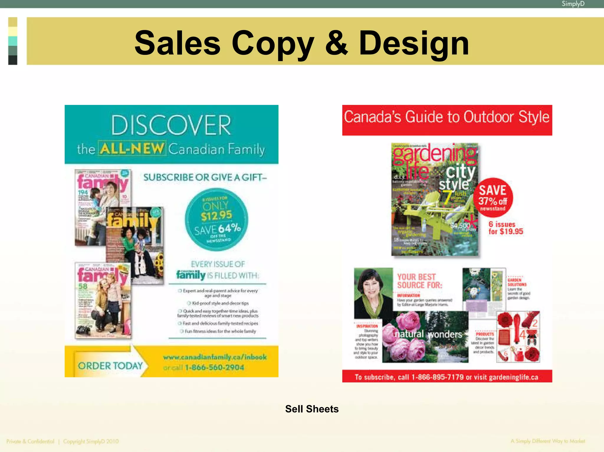 Sales Copy & Design




        Sell Sheets
 