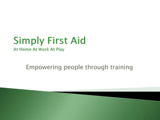 Empowering people through training
 