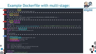Example Dockerfile with multi-stage:
 