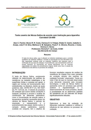 Teste Caseiro de Névoa Salina