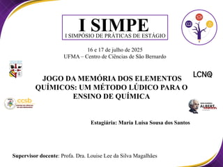 Jogo da Memória dos Elementos Químicos: Método Lúdico para Ensino de ...