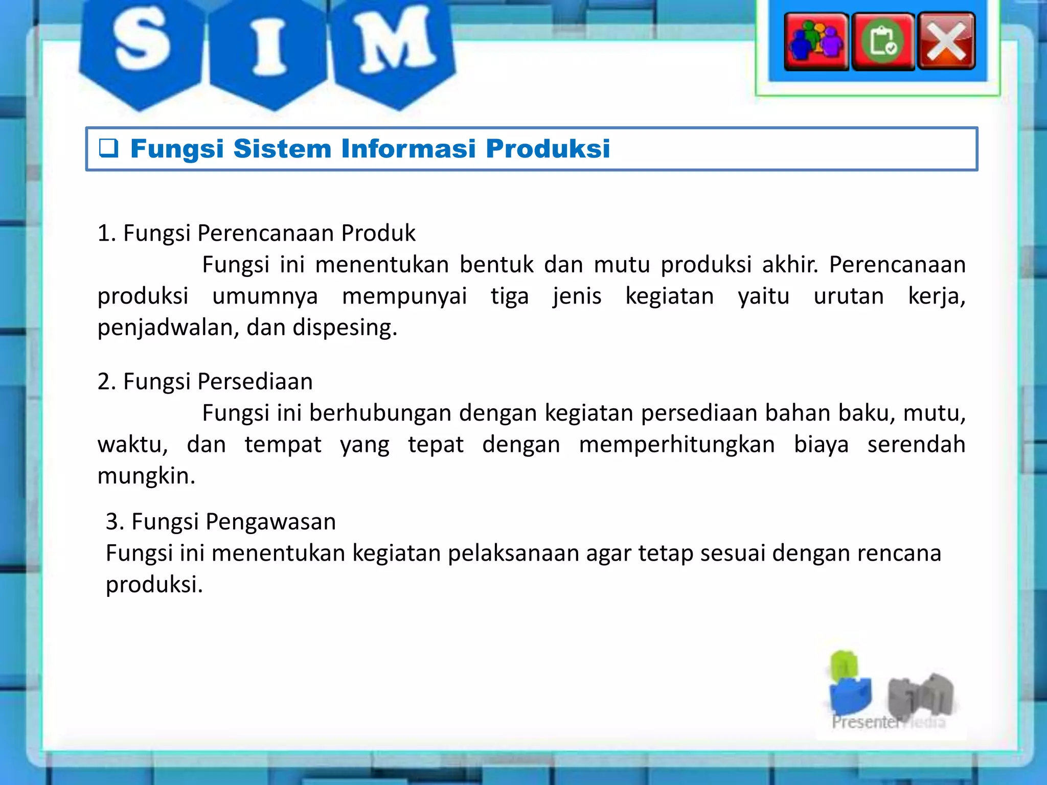 Sistem Informasi Produksi | PPTX