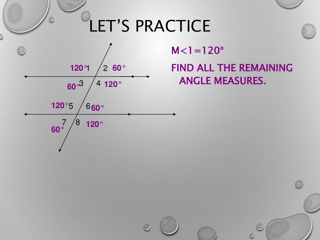 SIM Angles Formed by Parallel Lines cut by a Transversal