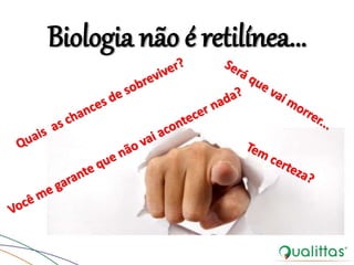 Biologia não é retilínea...
 