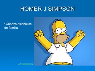 HOMER J SIMPSON Cabeza alcohólica de familia