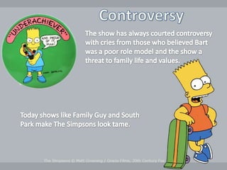Since the beginning, The Simpsons has
been recognized for its perceptive political
satire. The Simpsons have featured poin...