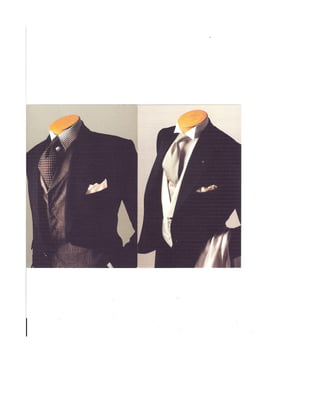 Cashmere and Wool Stripe Suit and Cashmere and Wool Barathea Tuxedo
