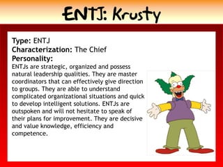 Entj Krusty Type Entj Characterization