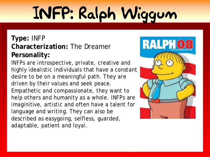 infp ralph wiggum type infp infp personality