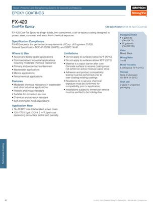 Simpson Set Xp Epoxy Chart.pdf Simpson Strongtie Concrete Repair and Strengthening Systems | PDF