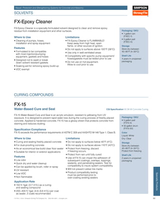 Simpson Set Xp Epoxy Chart.pdf Simpson Strongtie Concrete Repair and Strengthening Systems | PDF