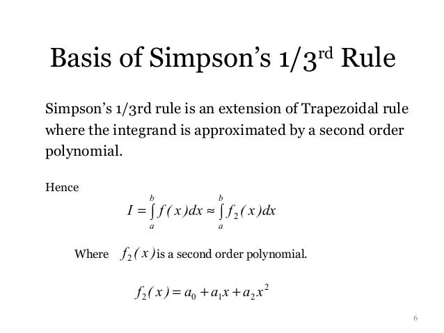 Simpson’s 1/3rd rule