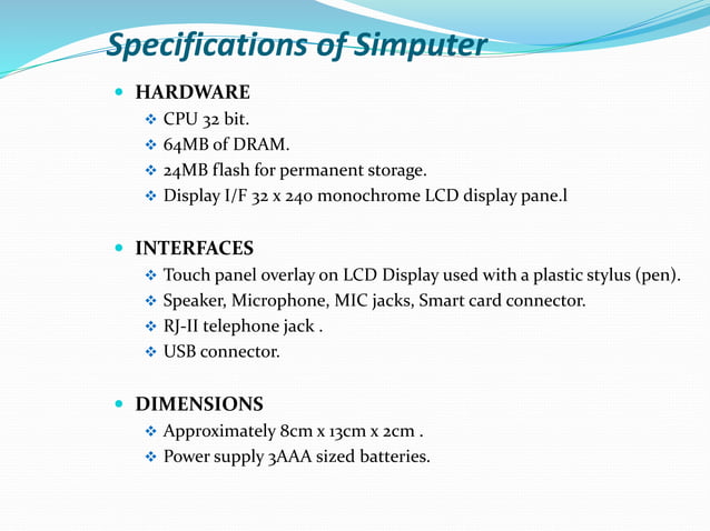 Simputer technology ppt | PPTX | Computer Peripherals | Computing